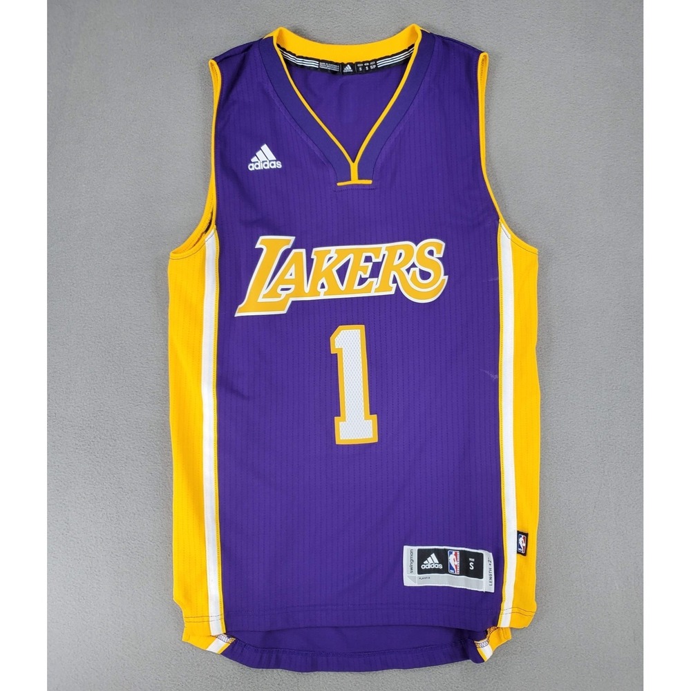 Vintage Adidas NBA LA Lakers D'Angelo Russell #1 Swingman Jersey Adult Size S‎